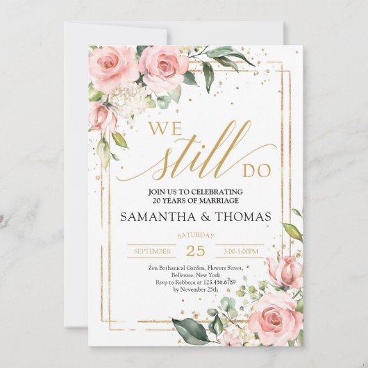 Prachtige roze roze lijst met roze bloem, nog stee kaart (Voorkant)