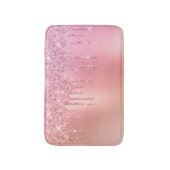 Prachtige roze roze roze goud en koperglitterdrupp badmat (Voorkant Verticaal)