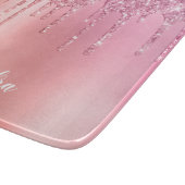 Prachtige roze roze roze goud en koperglitterdrupp snijplank (Hoek)