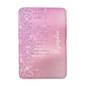 Prachtige roze roze roze goud en paarse glitterdru badmat (Voorkant Verticaal)