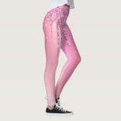 Prachtige roze roze roze goud en paarse glitterdru leggings (Rechts)