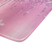 Prachtige roze roze roze goud en paarse glitterdru snijplank (Hoek)