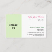 Prachtige roze roze roze roodbloem professionele f visitekaartje (Achterkant)