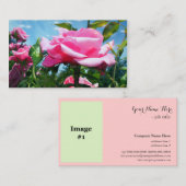 Prachtige roze roze roze roodbloem professionele f visitekaartje (Voorkant / Achterkant)