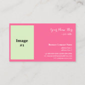 Prachtige roze roze roze roodbloem professionele f visitekaartje (Achterkant)