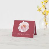 Prachtige roze roze roze roze achtergrond gefelici kaart (Gele Bloem)