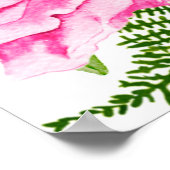 Prachtige roze rozen 70e verjaardag poster (Hoek)