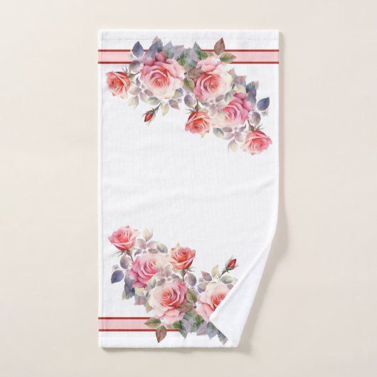 Prachtige roze rozen bad handdoek (Handdoek)