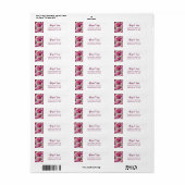 Prachtige roze rozen Elegant Floral Address Label (Full Sheet)