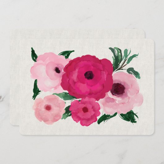 Prachtige roze rozen elke keer (Voorkant / Achterkant)