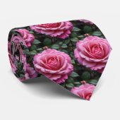 Prachtige roze rozen formele stropdas (Opgerold)