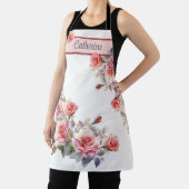 Prachtige roze rozen gepersonaliseerd schort (Insitu)
