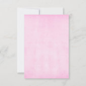 Prachtige roze rozen RSVP kaartje (Achterkant)