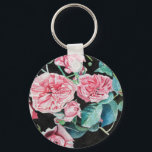 Prachtige roze rozen sleutelring sleutelhanger<br><div class="desc">Deze prachtige rozen zijn ontworpen vanuit een waterverf die ik beschilderd heb van een roos in mijn tuin. D Zorg ervoor dat je naar een tuin of naar een bloemenliefhebber gaat.</div>