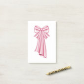 Prachtige roze strik post-it® notes (Op bureau)