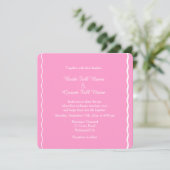 Prachtige roze tulp bloemen bruiloft kaart (Staand voorkant)