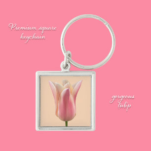 Prachtige Roze Tulp Sleutelhanger Geschenken