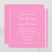 Prachtige roze tulpje-bruiloft kaart (Voorkant / Achterkant)