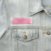 Prachtige roze Waterverf Art Moderne Sjabloon Naamplaatje (In situ)