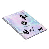 Prachtige roze Waterverf Galaxy Girl Diary Notitieboek (Rechterzijde)