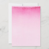 prachtige roze waterverf trouwuitnodigingen kaart (Achterkant)