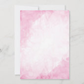 prachtige roze waterverf trouwuitnodigingen kaart (Achterkant)