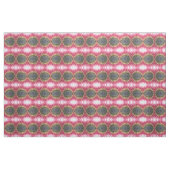 Prachtige roze zonnebloempjes met patterned fabric stof (Yard (91,4 cm))