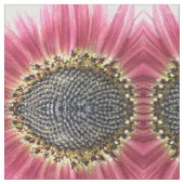 Prachtige roze zonnebloempjes met patterned fabric stof (Close Up)