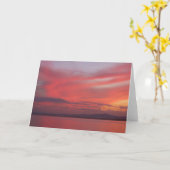 Prachtige Roze Zonsopkomst Kaart (Gele Bloem)