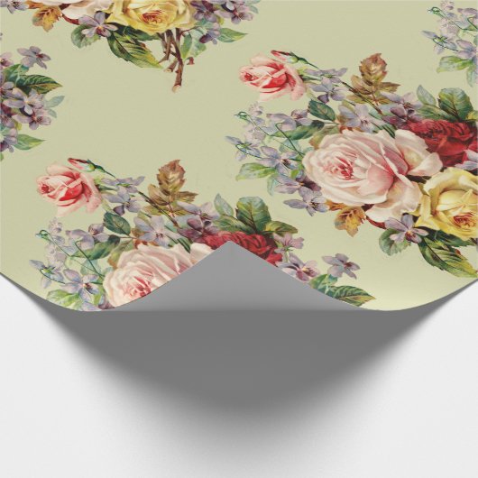 Prachtige  Rozen, aangepast Cadeaupapier (Hoek)