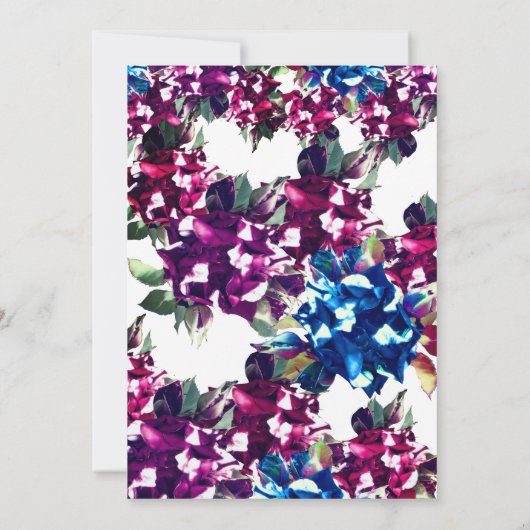 Prachtige Rozen Bloemen bruiloft uitnodiging Kaart (Achterkant)