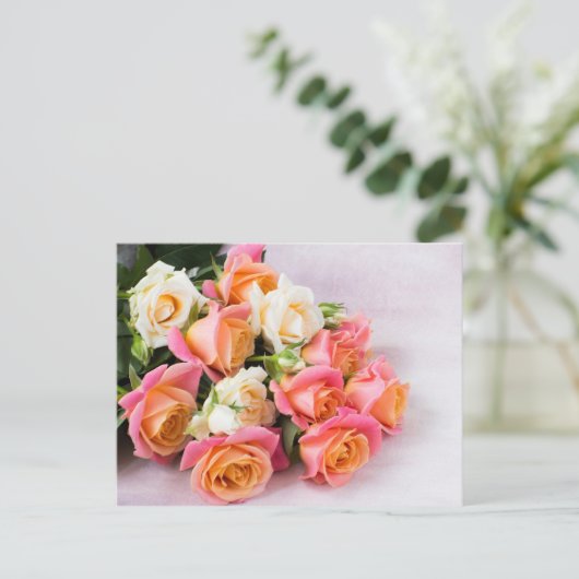 Prachtige Rozen briefkaart (Staand voorkant)