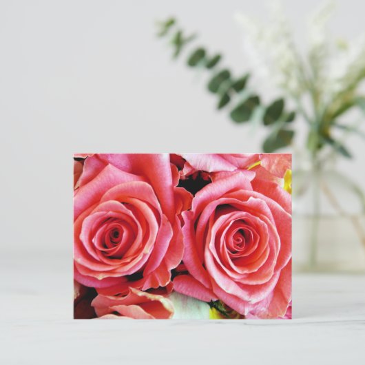 Prachtige Rozen Briefkaart (Staand voorkant)