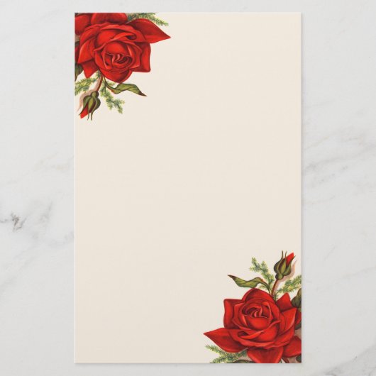 Prachtige  rozen Elegant Briefpapier (Voorkant)