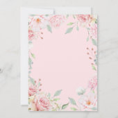 Prachtige Rozen | Elegant Pink Floral Baptisme Kaart (Achterkant)