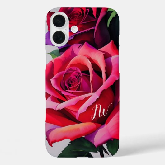 Prachtige rozen en aangepaste tekst Case-Mate iPhone case (Achterkant)