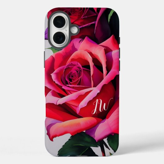 Prachtige rozen en aangepaste tekst Case-Mate iPhone case (Achterkant)