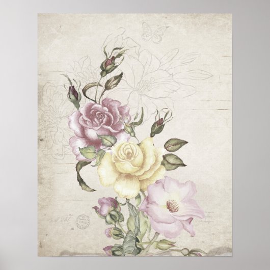 Prachtige  rozen poster (Voorkant)