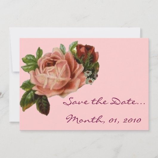 Prachtige  Rozen Save The Date (Voorkant)