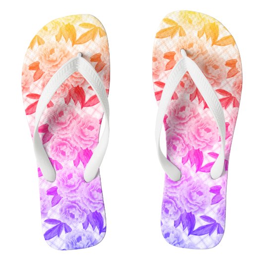 Prachtige rozen teenslippers (Voetbed)