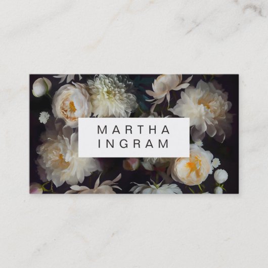 Prachtige rozen voor , ontwerp visitekaartje (Voorkant)