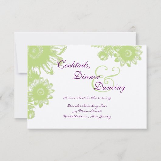 Prachtige  RSVP-kaart voor het uitzenden van een b Kaart (Voorkant)