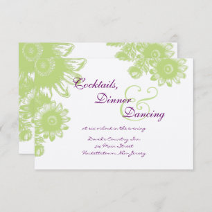 Prachtige RSVP-kaart voor het uitzenden van een b Kaart