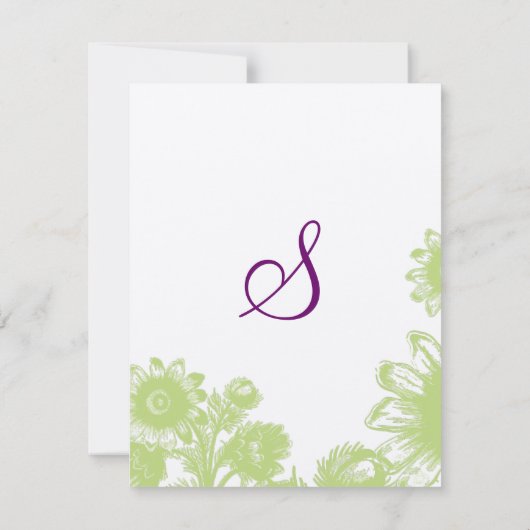 Prachtige  RSVP-kaart voor het uitzenden van een b RSVP Kaartje (Achterkant)