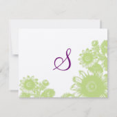 Prachtige  RSVP-kaart voor het uitzenden van een b RSVP Kaartje (Achterkant)