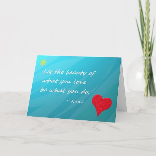 Prachtige Rumi Quote Art Notecard Kaart (Voorkant)