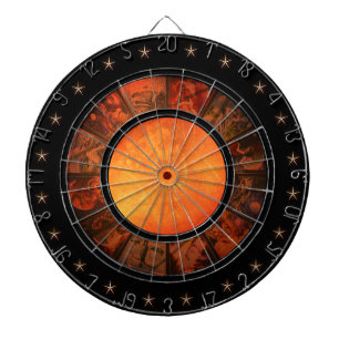 Prachtige Rust Zodiac Wheel Regulation Dartbord