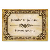 Prachtige  Rustic Wedding Table Number Kaart (Achterkant)