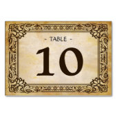 Prachtige Rustic Wedding Table Number Kaart (Voorkant)