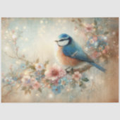 Prachtige rustieke Shabby Chic Bluebird Decoupage Tissuepapier (Voorkant)